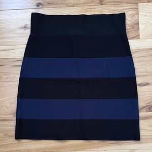 BCBGMaxAzria Black and Blue Bandage Mini Skirt Size M